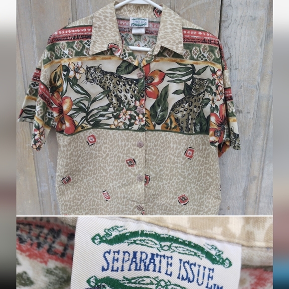 Leopard Tropical Button Down Shirt - Picture 12 of 12